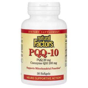 Вітамінно-мінеральний комплекс Natural Factors PQQ з Коензимом Q10, 20 мг, PQQ-10, 30 капсул (NFS-02617)