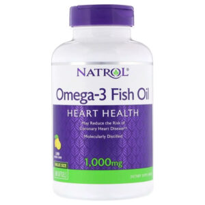 Вітамінно-мінеральний комплекс Natrol Омега-3 Риб'ячий Жир, 1000 мг, Omega-3 Fish Oil, 60 желатинових капсул (NTL00929)