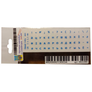 Наклейка на клавіатуру BestKey мініатюрна прозора, 56, синій (BKm3BTr)