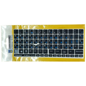 Наклейка на клавіатуру BestKey непрозора чорна, 76, синій (BKU13BLU/013)