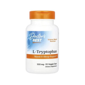 Вітамінно-мінеральний комплекс Doctor's Best L-триптофан, 500 мг, L-Tryptophan, 90 вегетаріанських капсул (DRB-00126)