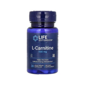 Вітамінно-мінеральний комплекс Life Extension L-Карнітин, 500 мг, L-Carnitine, 30 вегетаріанських капсул (LEX-15323)