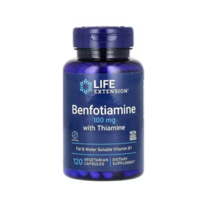 Вітамінно-мінеральний комплекс Life Extension Бенфотіамін з тіаміном, 100 мг, Benfotiamine with Thiamine, 120 вегета (LEX-92012)