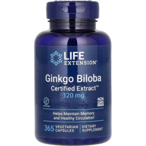 Вітамінно-мінеральний комплекс Life Extension Гінкго Білоба сертифікований екстракт, 120 мг, Ginkgo Bilo (LEX-16583)