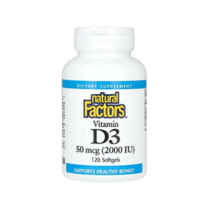 Вітамінно-мінеральний комплекс Natural Factors Вітамін D3, 50 мкг 2000 МО, Vitamin D3, 120 гелевих капсул (NFS-01053)