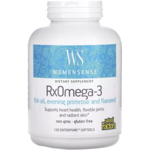Жирні кислоти Natural Factors Омега-3 для жінок, WomenSense, RxOmega-3, 120 гелевих капсул (NFS-04913)