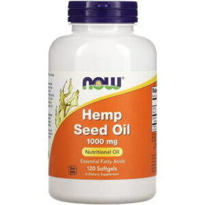 Трави Now Foods Олія насіння конопель, 1000 мг, Hemp Seed Oil, 120 желатинових капс (NOW-01799)