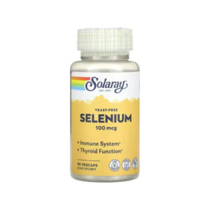 Мінерали Solaray Селен бездрожжевий, 100 мкг, Yeast-Free Selenium, 90 вегетаріанські (SOR-04676)