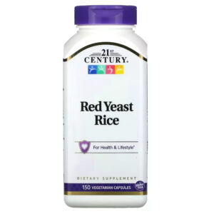 Трави 21st Century Червоний дріжджовий рис, Red Yeast Rice, 150 вегетаріанських капс. (CEN-22908)
