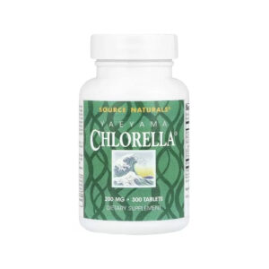 Мінерали Source Naturals Хлорелла, 200 мг, Yaeyama Chlorella, 300 таблеток (SNS-01453)
