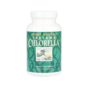 Мінерали Source Naturals Хлорелла, 200 мг, Yaeyama Chlorella, 600 таблеток (SNS-01454)