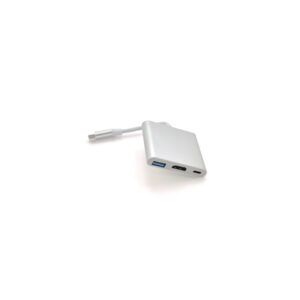 Концентратор Voltronic USB-C 3-in-1 USB 3.0 + USB-C + HDMI 0.1m 4K/2K silver (YT-C-T-C(M)/HDMI(F)/USB3)