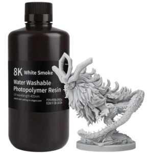 Фотополімерна смола ELEGOO Resin, Water Washable 8K, 1кг, white smoky (50.103.0140)